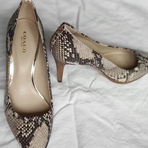 Coach snake pattern heels - brand new